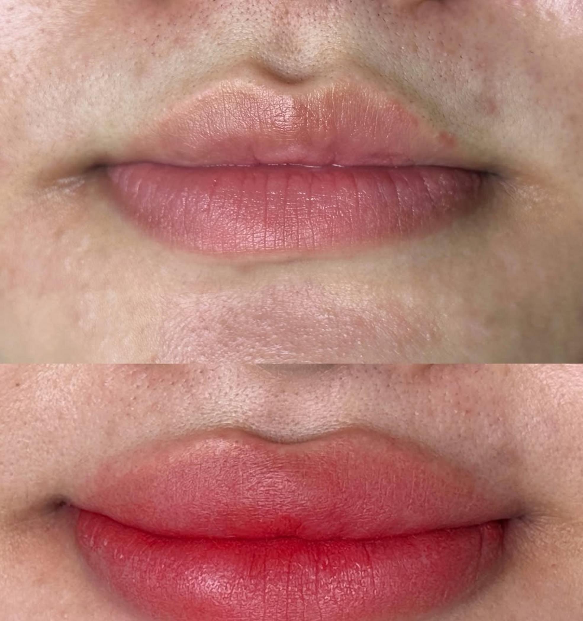 close up cool warm lip pigmentation details