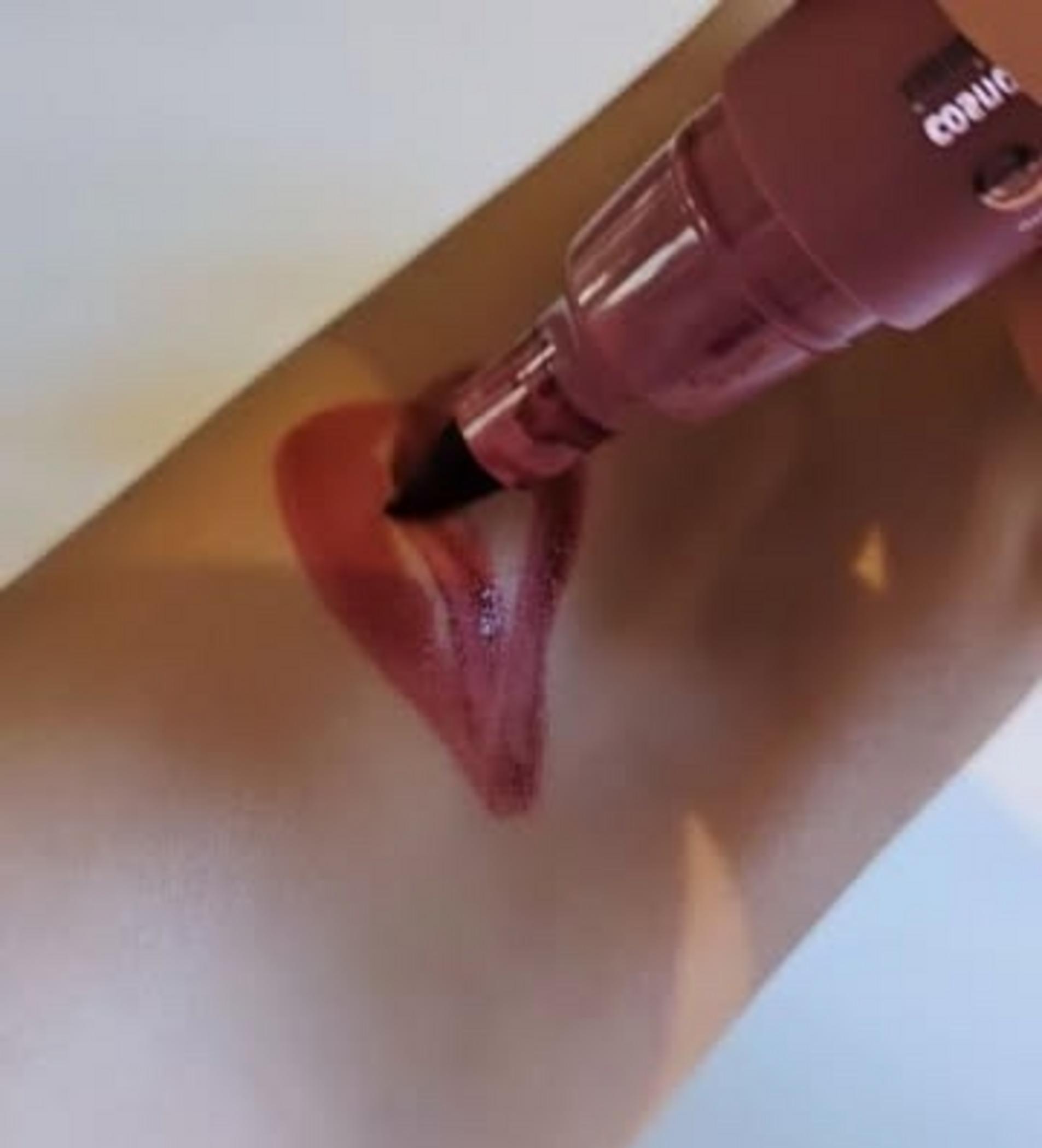 lip tattoo application process in studio