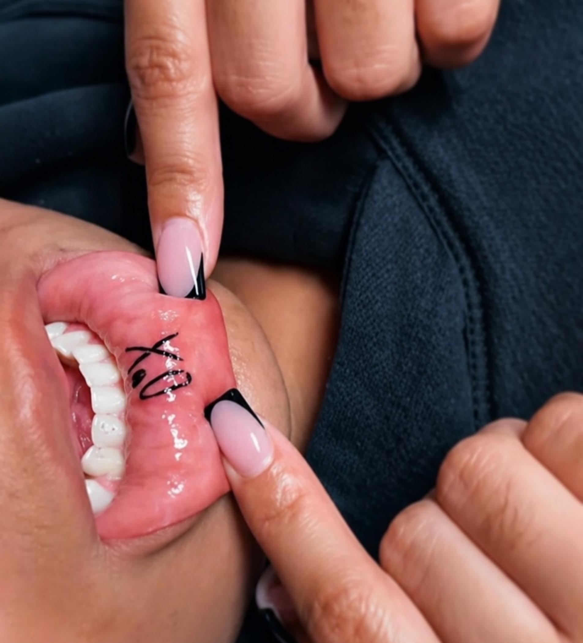 natural healed lip tattoo results